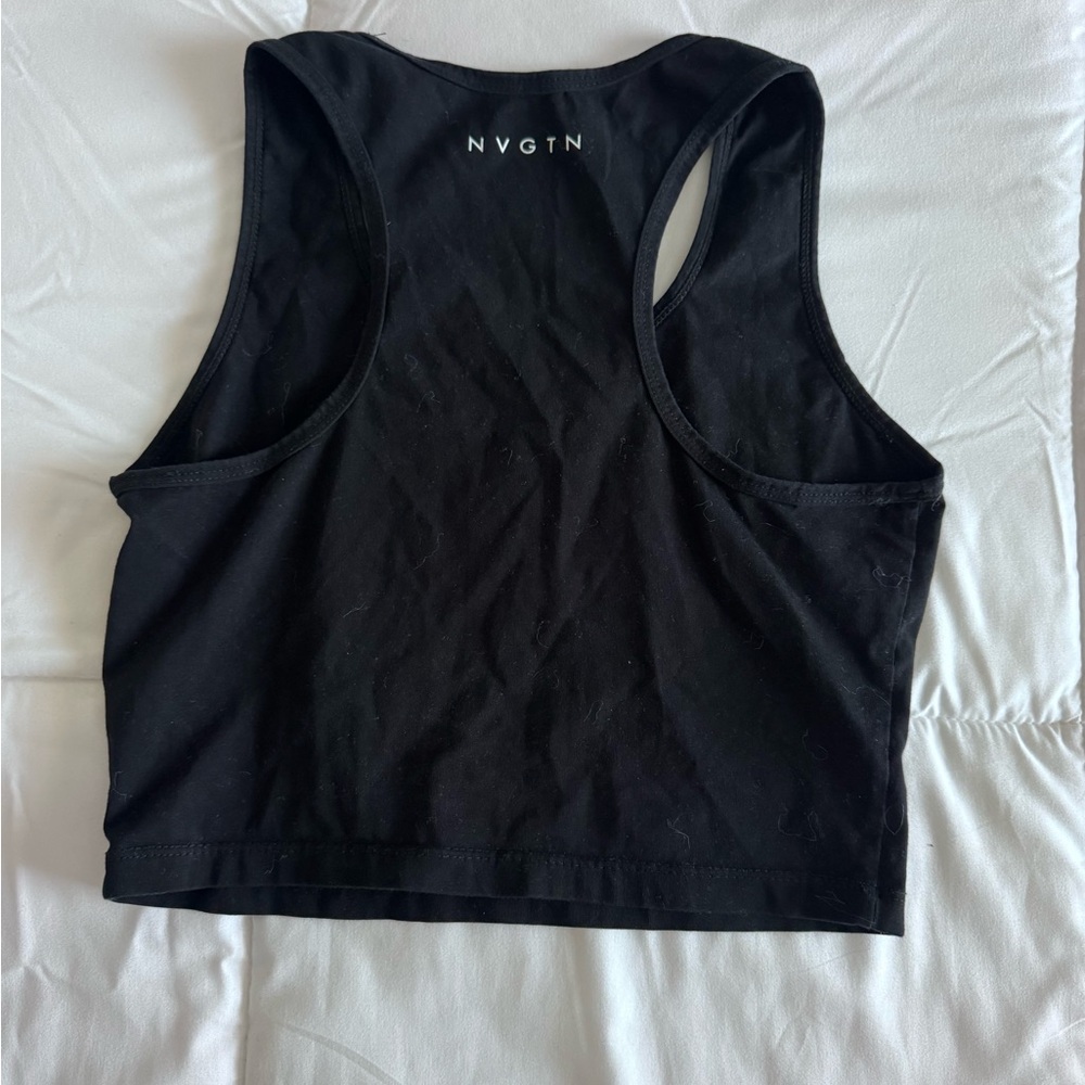 NVGTN Black Nylon-Spandex Top